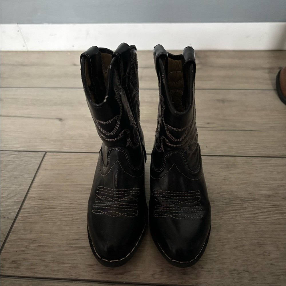 Kids Black Cowboy Boots